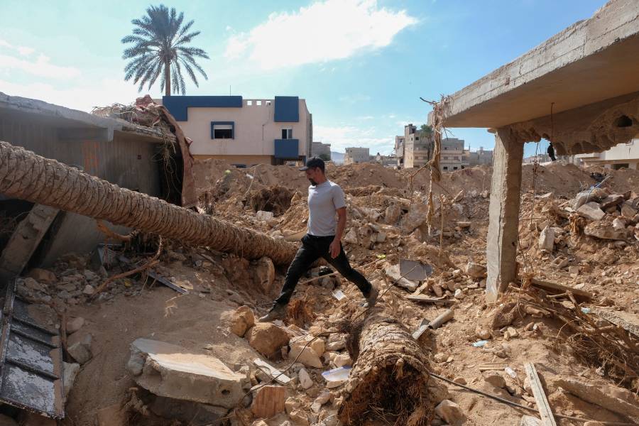 انهيار المنازل ودمارها في ليبيا بعد الفيضانات