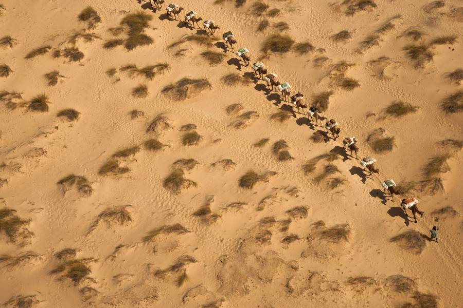 صحراء موريتانيا من الجو.